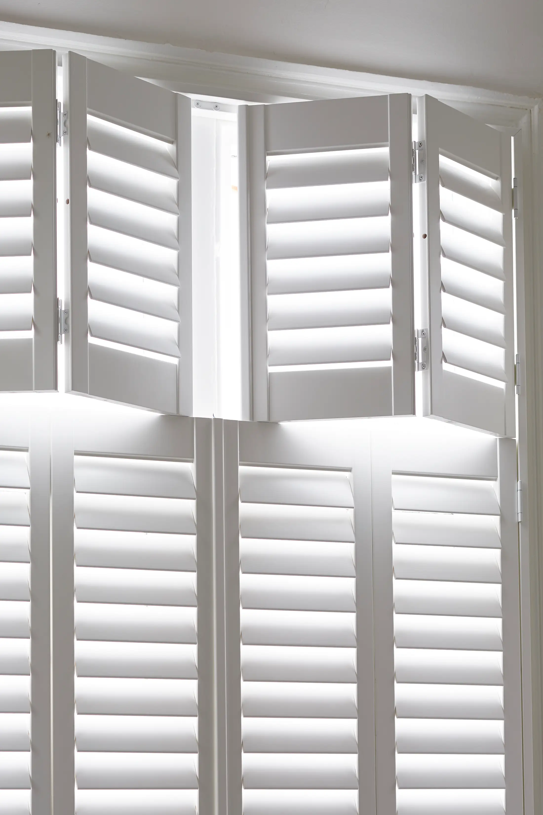White tier on tier shutter panels