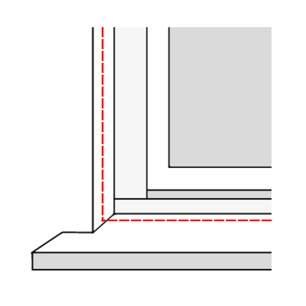Diagram showing how to measure a recess window for shutters guide