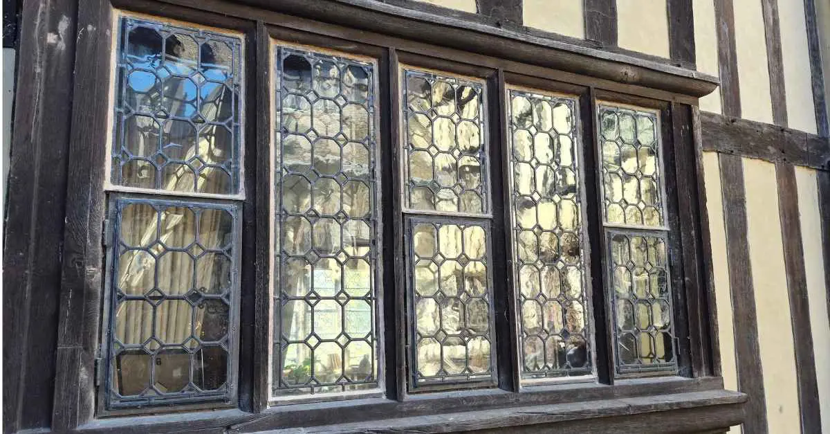 DIY Shutters Tudor Window